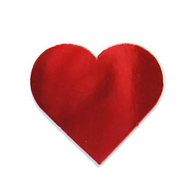 Spiegelglanz-Herz 3cm rot